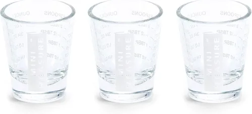 Vista 12 de Kolder Mini Medidor de Vidrio Pesado, 20 Medidas Incrementales Multiusos para Líquidos y Secos Vaso Medidor de Chupito, Verde, Juego de 2
