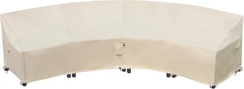 Vista 47 de Funda de Sofá Seccional de Servicio Pesado para Exteriores, Fundas Impermeables 600D para Sofá Seccional de Patio, Funda para Muebles de Jardín