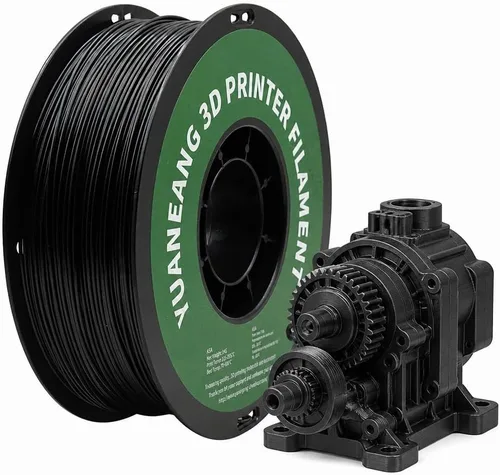 Vista 44 de Filamento PETG para impresora 3D, precisión dimensional +/- 0.001 in, carrete de 2.2 libras, 0.069 in, plateado 2.2 lbs plata
