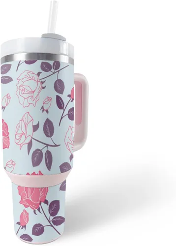 Vista 9 de MightySkins Skin - Vaso de vinilo compatible con Stanley The Quencher H2.0 FlowState de 40 onzas, Typhoon, protectora, duradera y única, fácil