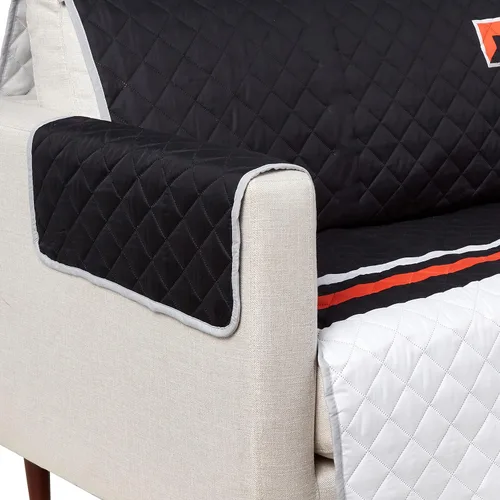 Vista 4 de NCAA Texas Tech Red Raiders - Protector de muebles reversible para sofá con correas elásticas, 75 x 110 pulgadas