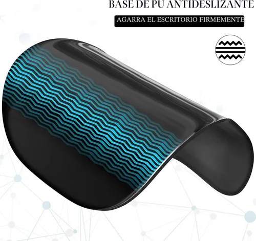 Vista 6 de MROCO - Alfombrilla ergonómica para mouse con reposamuñecas de gel, 9.4 x 8.1 pulgadas, color negro Ergonomic Shape Design for Pain Relief