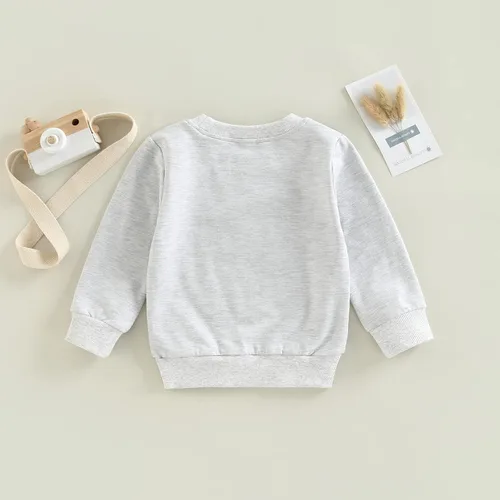 Vista 195 de Disfraz de Halloween para bebé, sudadera de calabaza con cuello redondo, suéter de manga larga, ropa de otoño