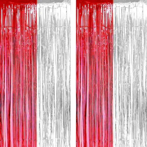 Vista 6 de Viva Las Vegas - Cortinas de flecos de papel de aluminio para fiesta de casino - Viva Las Vegas Game Night Birthday Photo Backdrops Backdrops