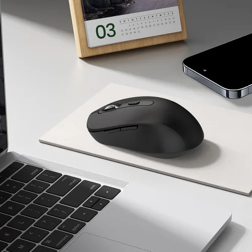 Vista 8 de Mouse inalámbrico para laptop, PC, Chromebook, Mac, MacBook, mouse inalámbrico silencioso con receptor USB nano, botón lateral, 2400 DPI, rodillo