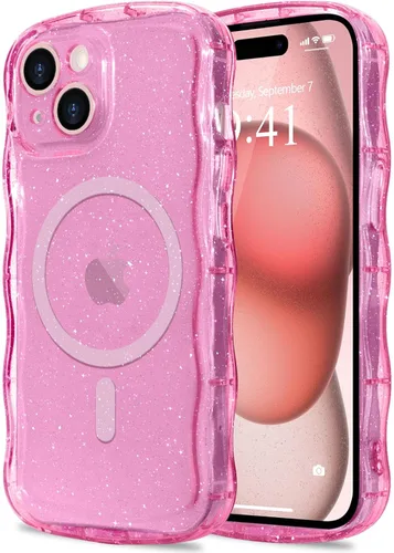 Vista 349 de Pepmune Funda magnética para iPhone 17 Pro Max, color rosa