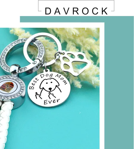 Vista 6 de Davrock Dog Mom Gifts for Women Cat Mom Gifts for Women New Puppy Fur Baby Owners Cat Lover Mama Engraved