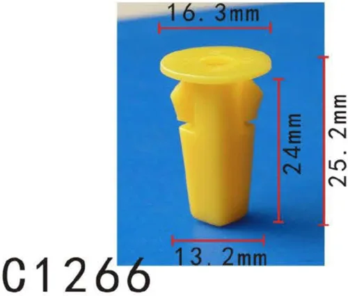 Vista 70 de Autobahn88 - Clip de remache tipo push-in para parachoques, compatible con Renault (OEM: 054000001R) (Paquete de 20)
