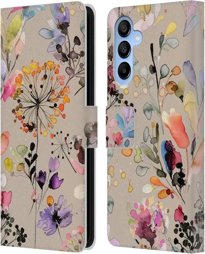 Vista 164 de Head Case Designs Officially Licensed Ninola Beige Wild Grasses Leather Wallet Case Compatible with Samsung Galaxy A07 4G