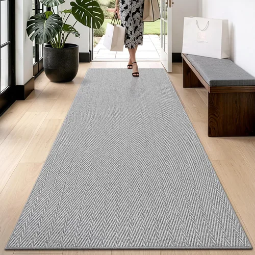 Vista 27 de LUMI Tapete ultradelgado para puerta de interior de 17 x 30 pulgadas, tapete de entrada antideslizante, tapete de perfil bajo, tapete de diseño