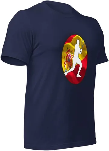 Vista 8 de Carlos Alcaraz Camiseta de manga corta unisex de algodón con diseño de bandera de España