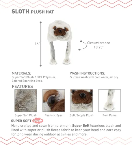 Vista 2 de DolliBu Gorro de felpa Gorro de forro polar suave con orejeras, cálido sombrero de invierno para niños, adolescentes y adultos Disfraz divertido