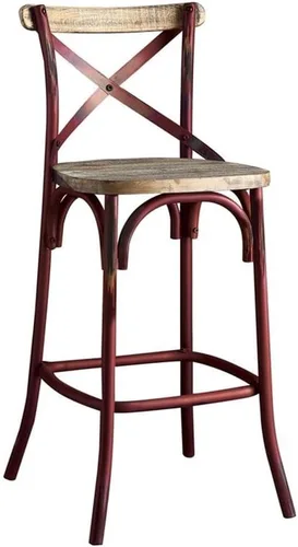Vista 4 de Acme Furniture Zaire Silla de bar, nogal/negro antiguo