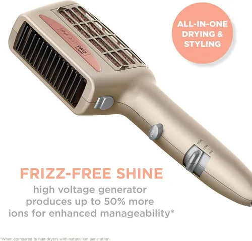 Vista 2 de INFINITIPRO DE CONAIR - Secadora de cabello 4 en 1 sin encrespamiento, secador de pelo de 1875 W y 4 accesorios