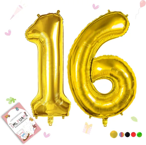 Vista 132 de Globos grandes de 40 pulgadas de números del 0 al 9, globos numéricos para decoración de fiesta de cumpleaños, globos de helio de aluminio