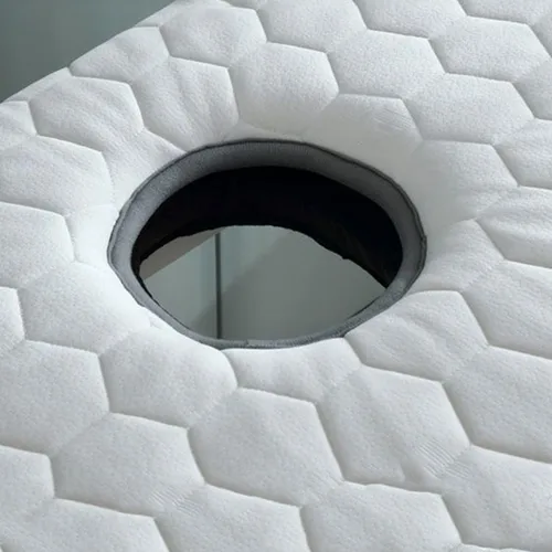 Vista 4 de Cubierta de espuma viscoelástica para mesa de masaje con orificio para respirar, cuadrada, redonda, trapezoidal, para cama de spa, almohadilla 2.4 in