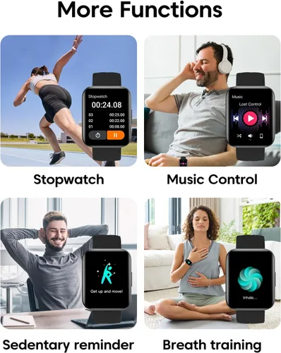 Vista 7 de Relojes inteligentes para mujeres y hombres con Bluetooth llamadas telefónicas compatibles con teléfonos iPhone/Android, monitor de ritmo cardíaco