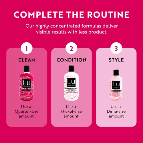Vista 8 de LatinUs Beauty, RESCUE Impossible Keratin, Dúo para el Cuidado del Cabello: Shampoo + Acondicionador con Shatavari