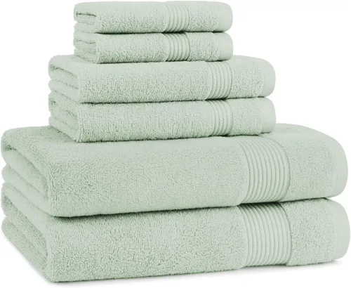 Vista 35 de Juego de toallas de baño Arkwright de 4 piezas - 100% algodón súper suave, 600 GSM de secado rápido y absorbente, artículos de lujo para baño