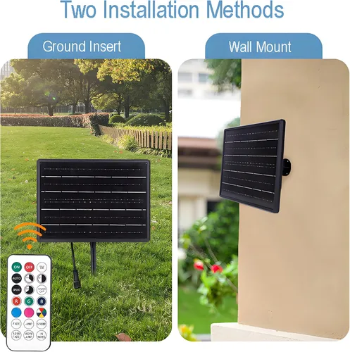 Vista 6 de Números de casa personalizados con cable y energía solar iluminados en 3D, luces LED verticales, horizontales y modernas, placa de dirección