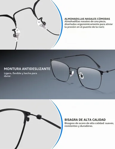 Vista 4 de ZanyLen Lentes de bloqueo de luz azul, para computadora/juegos/TV/teléfonos para hombres/mujeres Negro