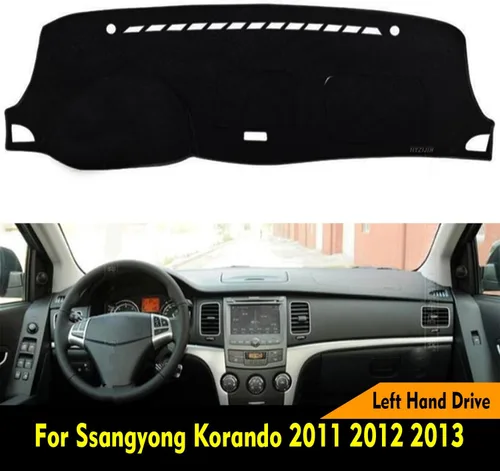 Vista 2 de Alfombrilla para salpicadero de coche, compatible con SsangYong Korando 2011 2012 2013