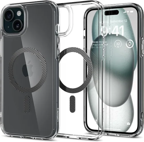 Vista 78 de Spigen Funda para iPhone 13 Mini, ultra híbrida MagFit [antiamarilleo] [compatible con Magsafe] - Transparente