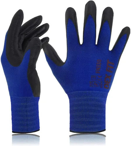 Vista 8 de DEX FIT Nitrile Work Gloves FN330,Stretch Fit, Touchscreen, Power Grip in Wet & Oily Conditions, Men & Women