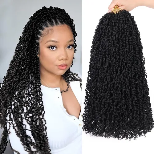 Vista 27 de COOKOO 6 pulgadas 8 paquetes Cabello de Ganchillo Pre-enrollado Yanky Twist para Mujeres Negro Natural Mini Passion Twists Pre-retorcido Cabello
