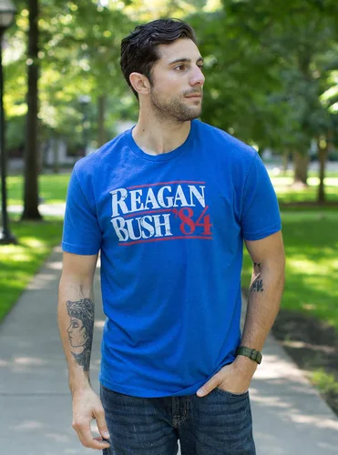 Vista 5 de Reagan Bush '84 Camiseta unisex republicana conservadora republicana estilo vintage