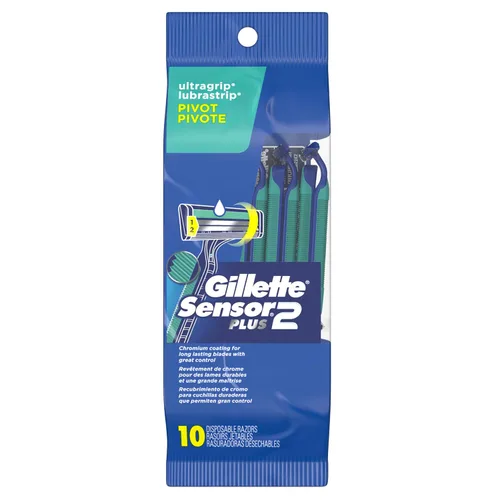 Vista 8 de Gillette Sensor2 Plus - Maquinillas de afeitar desechables para hombre con cabeza pivotante, 10 unidades (Paquete de 3)