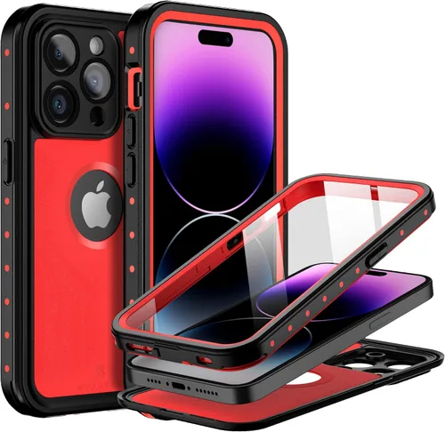 Vista 14 de BEASTEK Funda impermeable para iPhone 14, a prueba de golpes, a prueba de polvo IP68 bajo el agua, serie NRE con protector de pantalla integrado