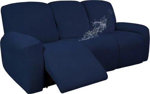 Vista 18 de Easy-Going - Funda 100 % impermeable doble para sofá reclinable, diseño jacquard, en 1 pieza, a prueba de derrames, para niños, mascotas, perros