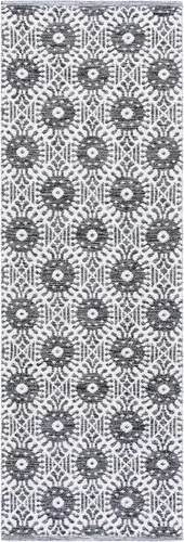 Vista 10 de Safavieh Colección Montauk - Alfombra decorativa de 2 pies 3 pulgadas x 3 pies 9 pulgadas, color negro y marfil, algodón hecho a mano, ideal