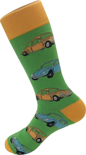 Vista 3 de Calcetines verdes VW Beetle forro polar verde con licencia oficial de star wars silent one crew 9-11