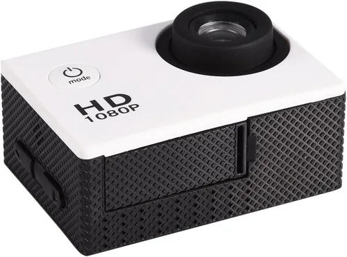 Vista 5 de Cámara de acción deportiva, videocámara subacuática de 30M, videocámara de ángulo de 90 grados con kit de accesorios de montaje (blanco)