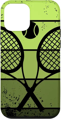 Vista 16 de Raqueta de jugador de tenis con cancha de pelota de tenis Vintage Retro Case para iPhone 17