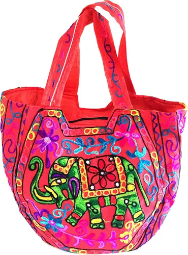 Vista 3 de indian-handmade-bag-for-women shoulder-bag elephant-embroidery-bag