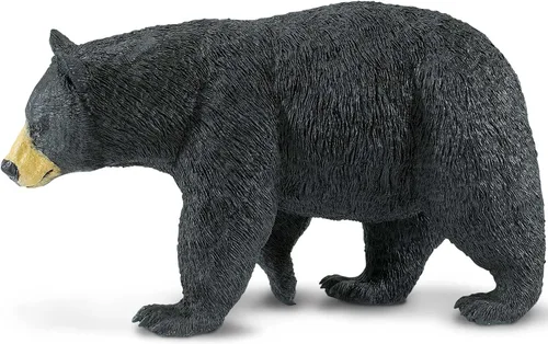 Vista 5 de Safari Ltd. Figura de juguete de oso negro de América del Norte, figura detallada de modelo de plástico de 7.4 pulgadas, divertido juguete educativo