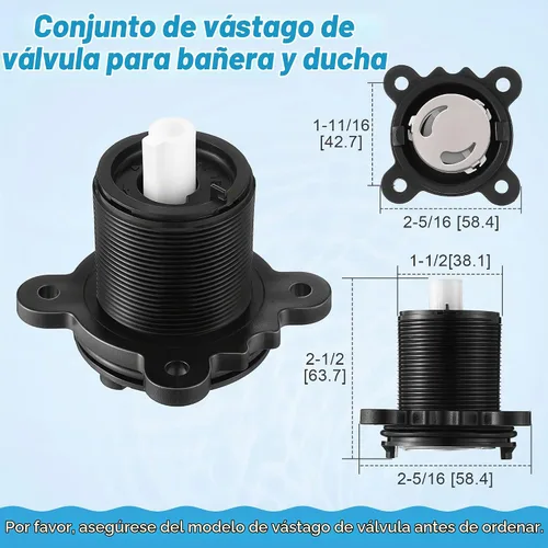 Vista 3 de Dreyoo - Cartucho de equilibrio de presión de 2 piezas y conjunto de vástago de válvula