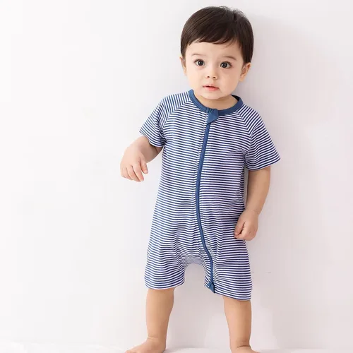 Vista 5 de BeiVSlley Paquete de 2 mamelucos de manga corta para bebé, niño, niña, unisex, de algodón
