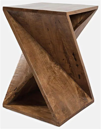 Vista 7 de Jofran Global Archive Jasper - Mesa de madera moderna, color ámbar
