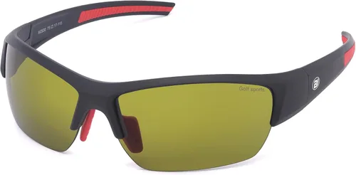 Vista 11 de Gafas de sol de golf para hombres y mujeres, gafas de sol deportivas sin montura con protección UV400 Bj810 Marco Negro Oro Rosa
