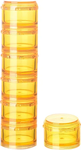 Vista 11 de Organizador de píldoras apilable, estuche de píldoras de viaje de 7 días, pastillero para bolsillo, contenedor portátil de vitaminas y medicamentos