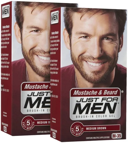 Vista 11 de JUST FOR MEN Gel de color para bigote y barba M-45, marrón oscuro 1 cada uno (paquete de 2)