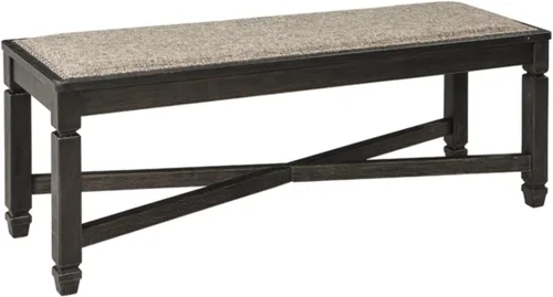 Vista 9 de Signature Design by Ashley Tyler Creek Urban Farmhouse - Banco de comedor tapizado con altura de mostrador, casi negro