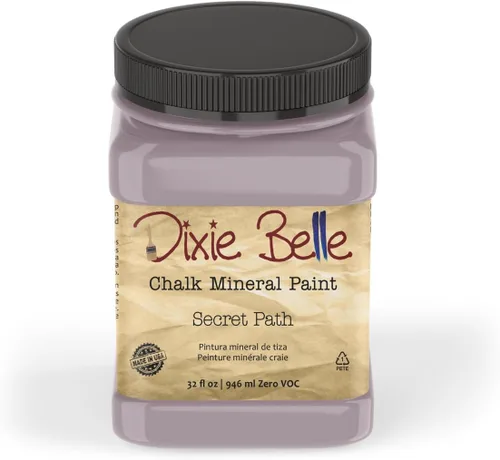 Vista 331 de Pintura para muebles con acabado de tiza Dixie Belle Paint Company - Amatista (4oz) - Pintura mineral de tiza chic púrpura profundo mate