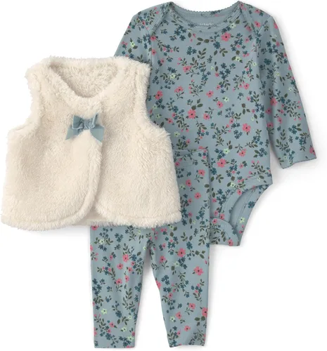 Vista 19 de Carter's Conjunto de pantalón de 3 piezas para bebé niña Floral verde