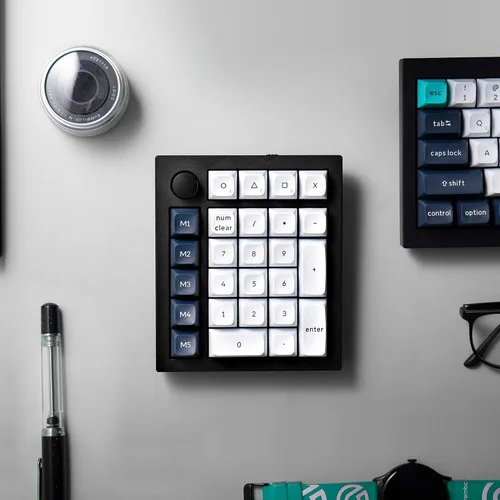 Vista 9 de Keychron Q0 Max - Numpad mecánico inalámbrico personalizado, 2.4 GHz/Bluetooth 5.1/bloc de números QMK con cable, RGB intercambiable en caliente