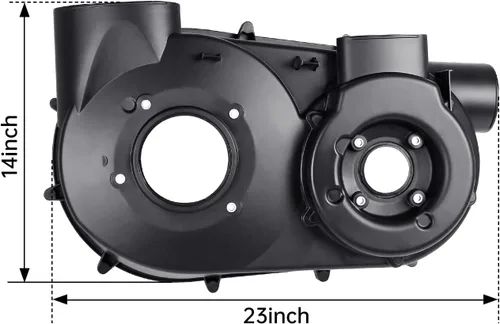Vista 3 de Cubierta de embrague exterior e interior X3, cubierta de cinturón de transmisión de la placa trasera del embrague de guía de aire CVT compatible